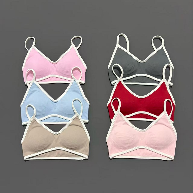 Pilates Yoga Wrap Top - Women Sports Bra Adjustable High Support