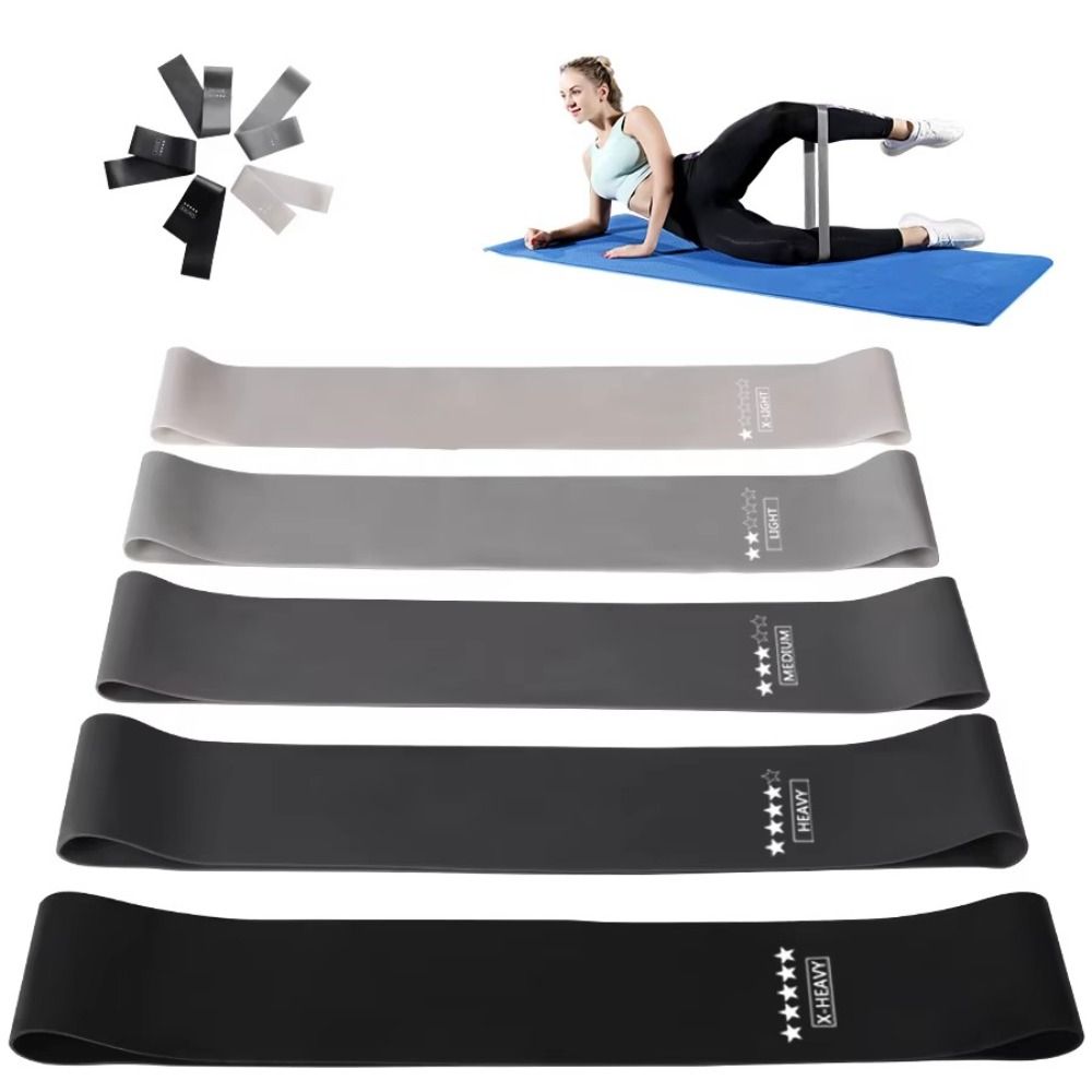 Pilates Yoga Sport - 5Pcs TPE Fitness Resistance Bands Stretching