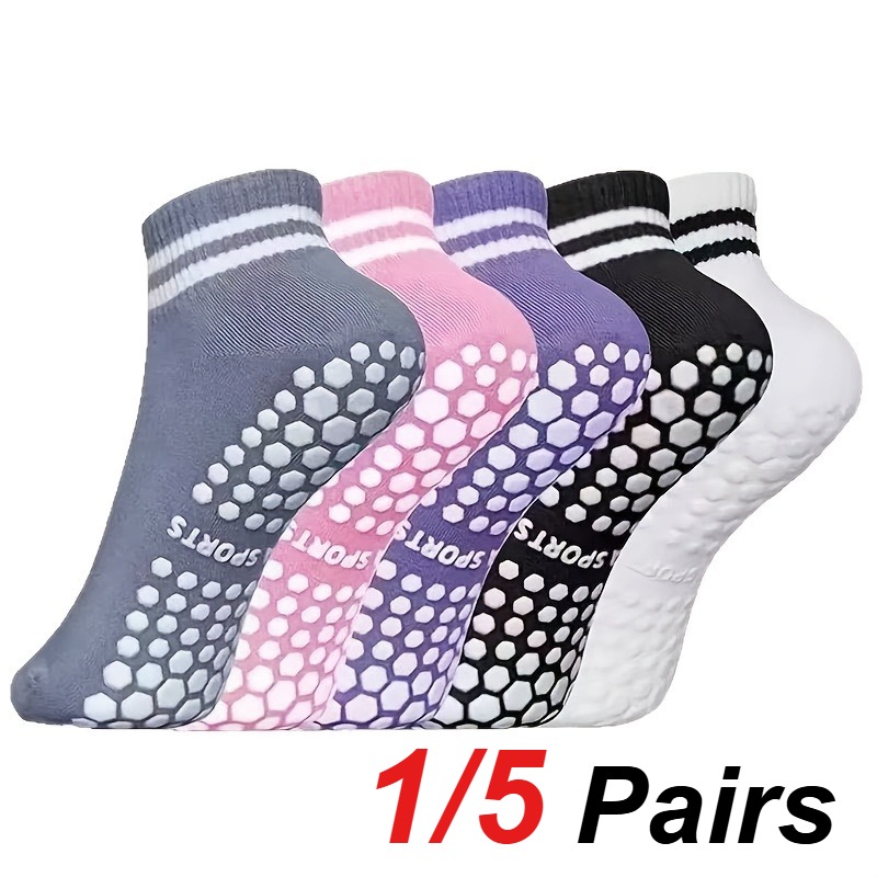 Pilates & Yoga Unleashed International Academy - 1/5 Pair Women's Silicone Anti Slip