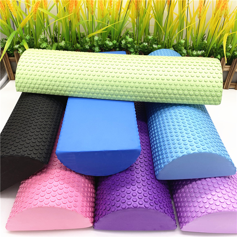 Pilates Yoga Block - 30/45cm Half Round EVA Massage Foam