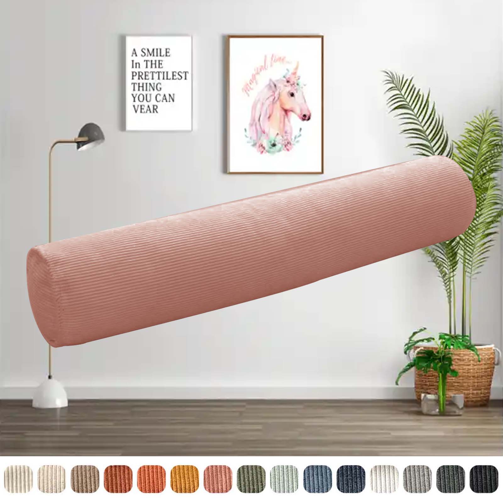 Bolster Cushion Round - Long Round Pillow Corduroy Cylinder Bolster