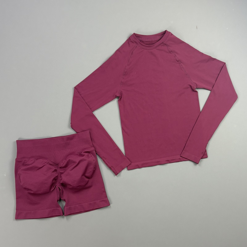 2 Piece Gym Set Women Raglan L - Pilates Yoga Wrap Top 评论和价格