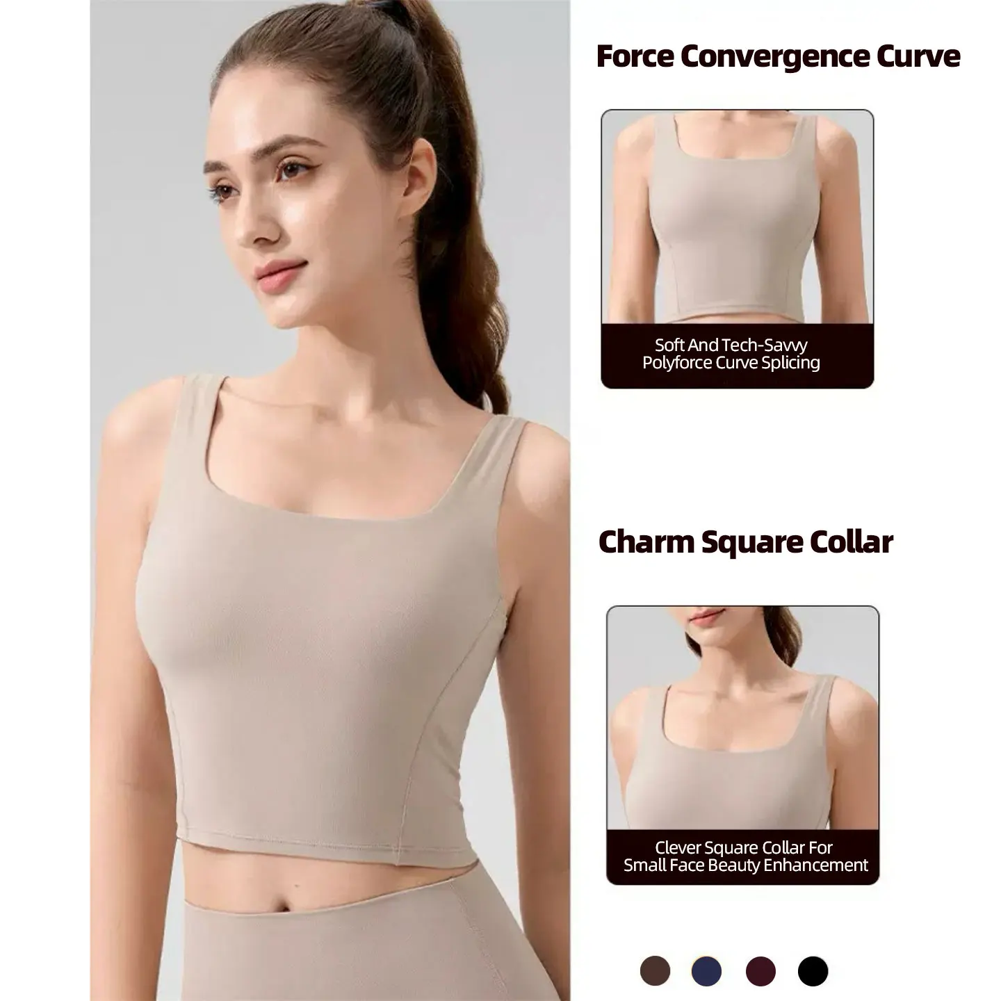 Women's Sports Yoga Vest Squar - Pilates Yoga One 评论和价格