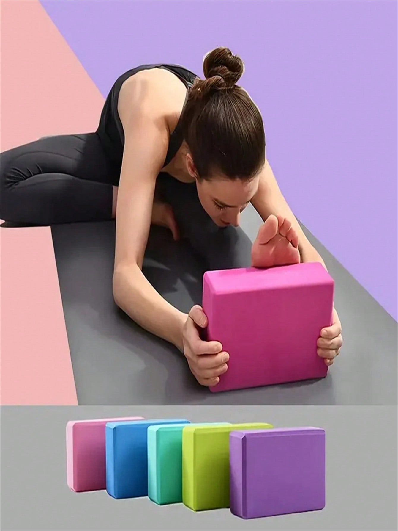 1 Black High-Density Eva Foam  - Pilates Yoga Block 评论和价格
