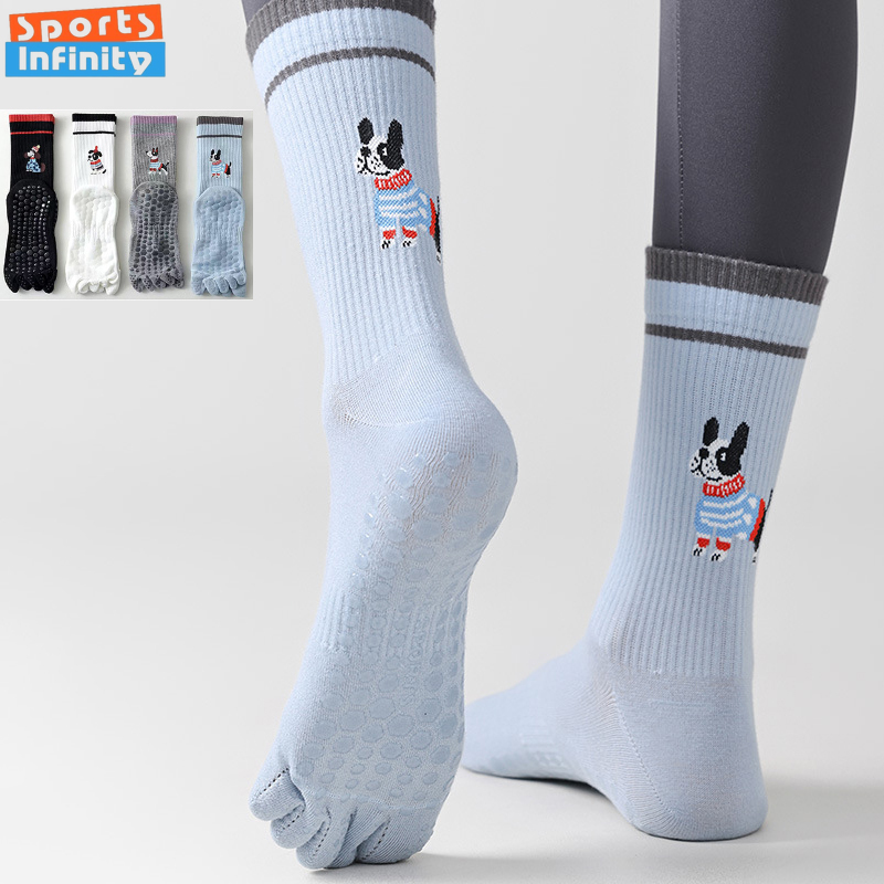 Cute Dog Print Yoga Socks Anti - Pilates Yoga Sport 评论和价格