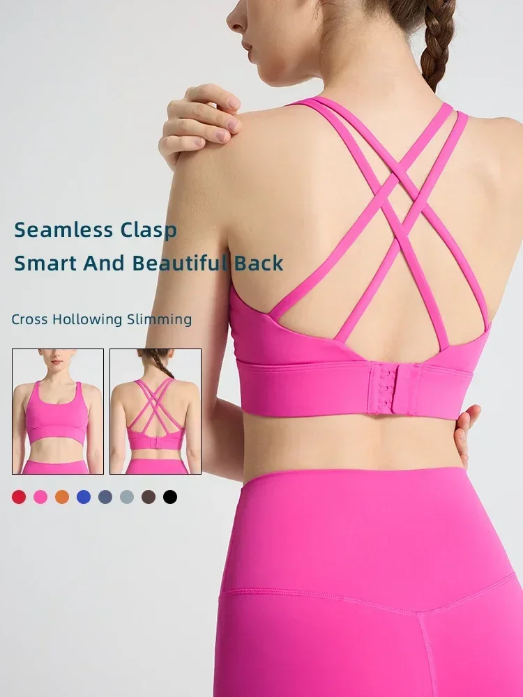 Solid Color Women's Sports Bra - Pilates Yoga Wrap Top 评论和价格