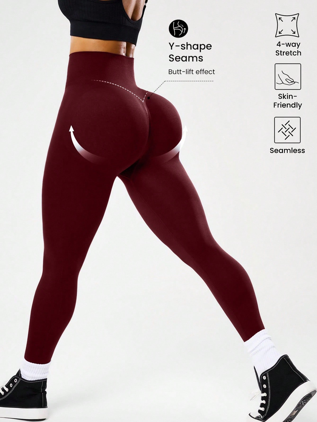High-waisted seamless yoga leg - Pilates Yoga Outfit 评论和价格